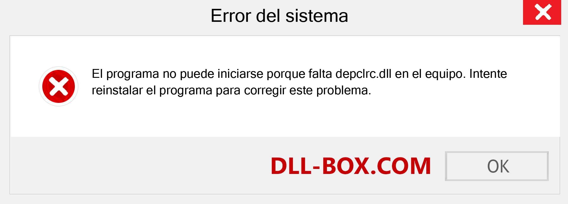 ¿Falta el archivo depclrc.dll ?. Descargar para Windows 7, 8, 10 - Corregir depclrc dll Missing Error en Windows, fotos, imágenes