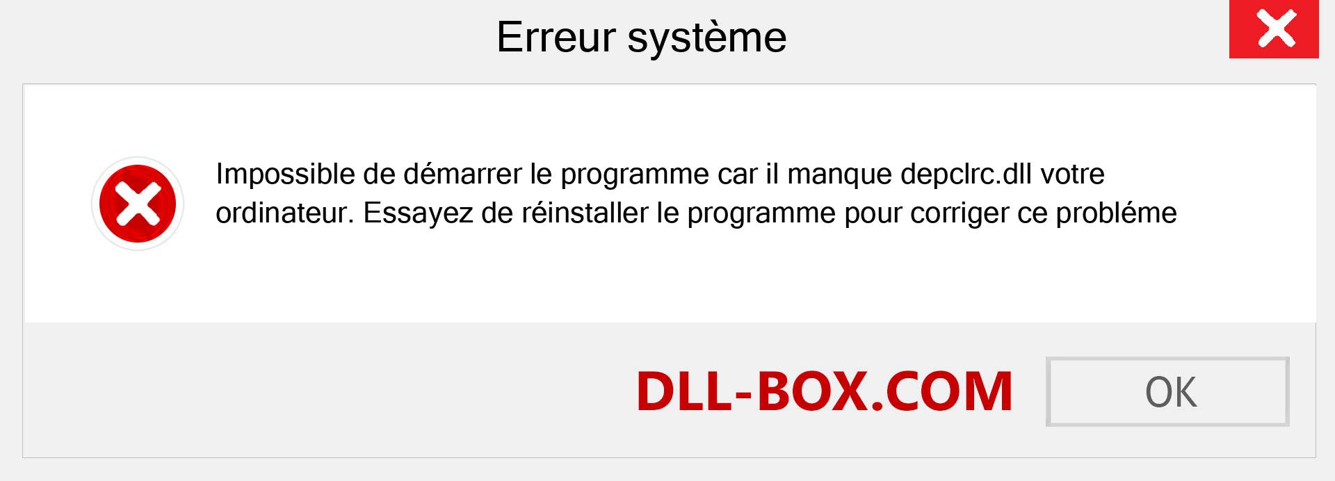 Le fichier depclrc.dll est manquant ?. Télécharger pour Windows 7, 8, 10 - Correction de l'erreur manquante depclrc dll sur Windows, photos, images